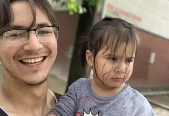 {image} Jordan with child