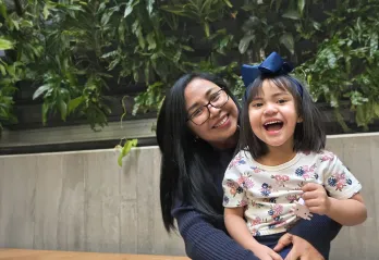 Mother and daughter at the Downtown Y