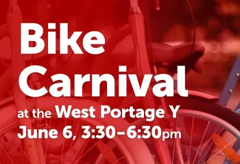 Bicycle wheel image with Bike Carnival text