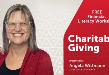 image of Angela Wittmann with header Free Financial Literacy Workshop