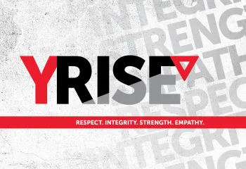 Graphic that has the YRISE logo on it