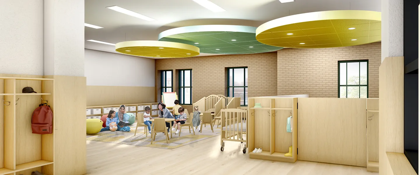 rendering child care space