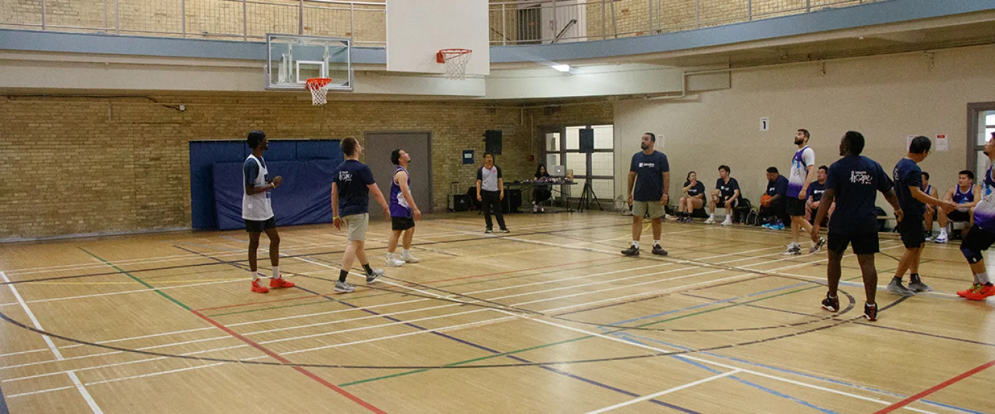 teams playing basketball