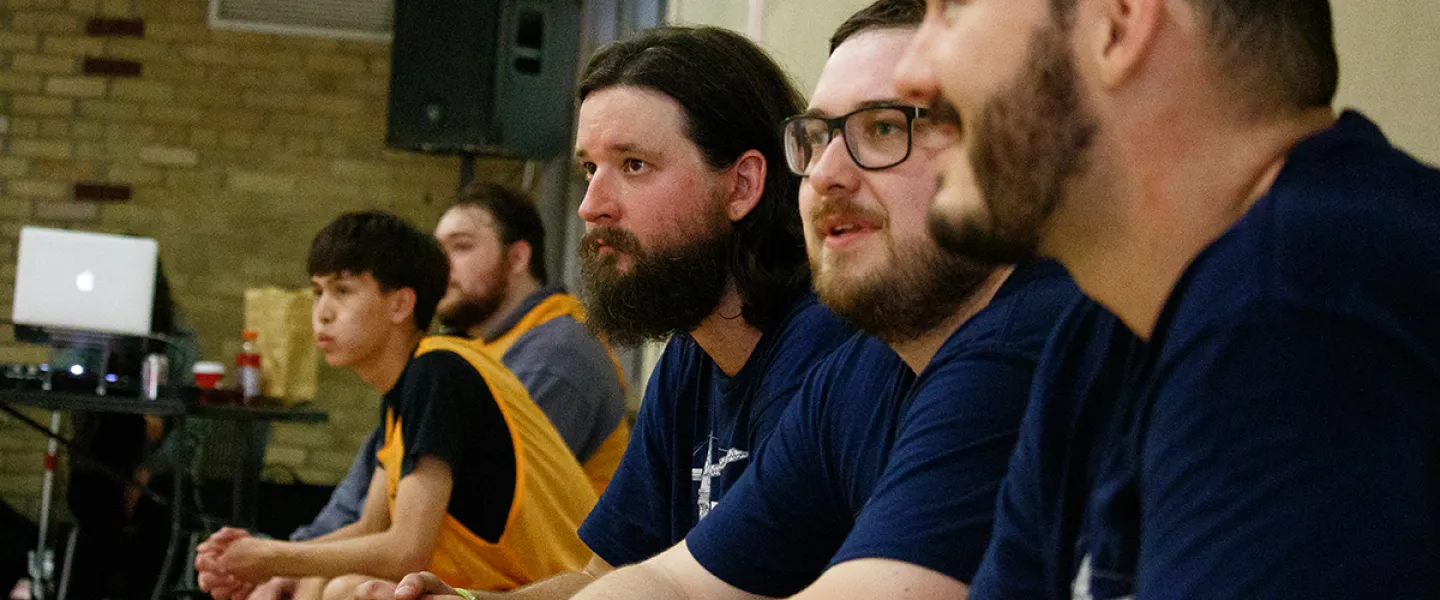 Team watching tournament