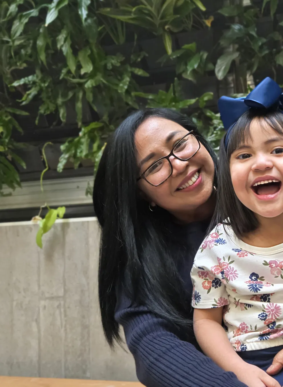 Mother and daughter at the Downtown Y