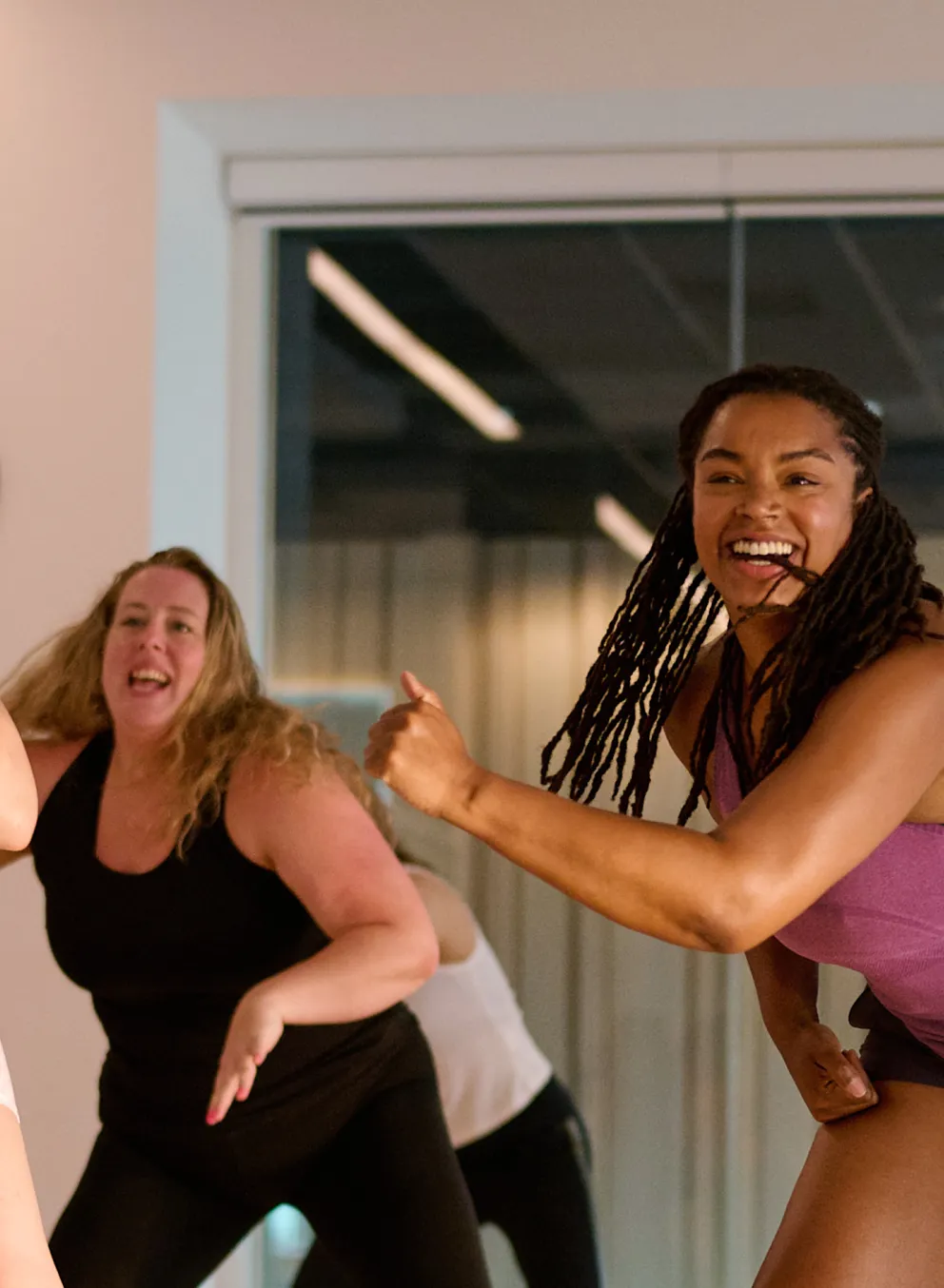 Women enjoying exercise class
