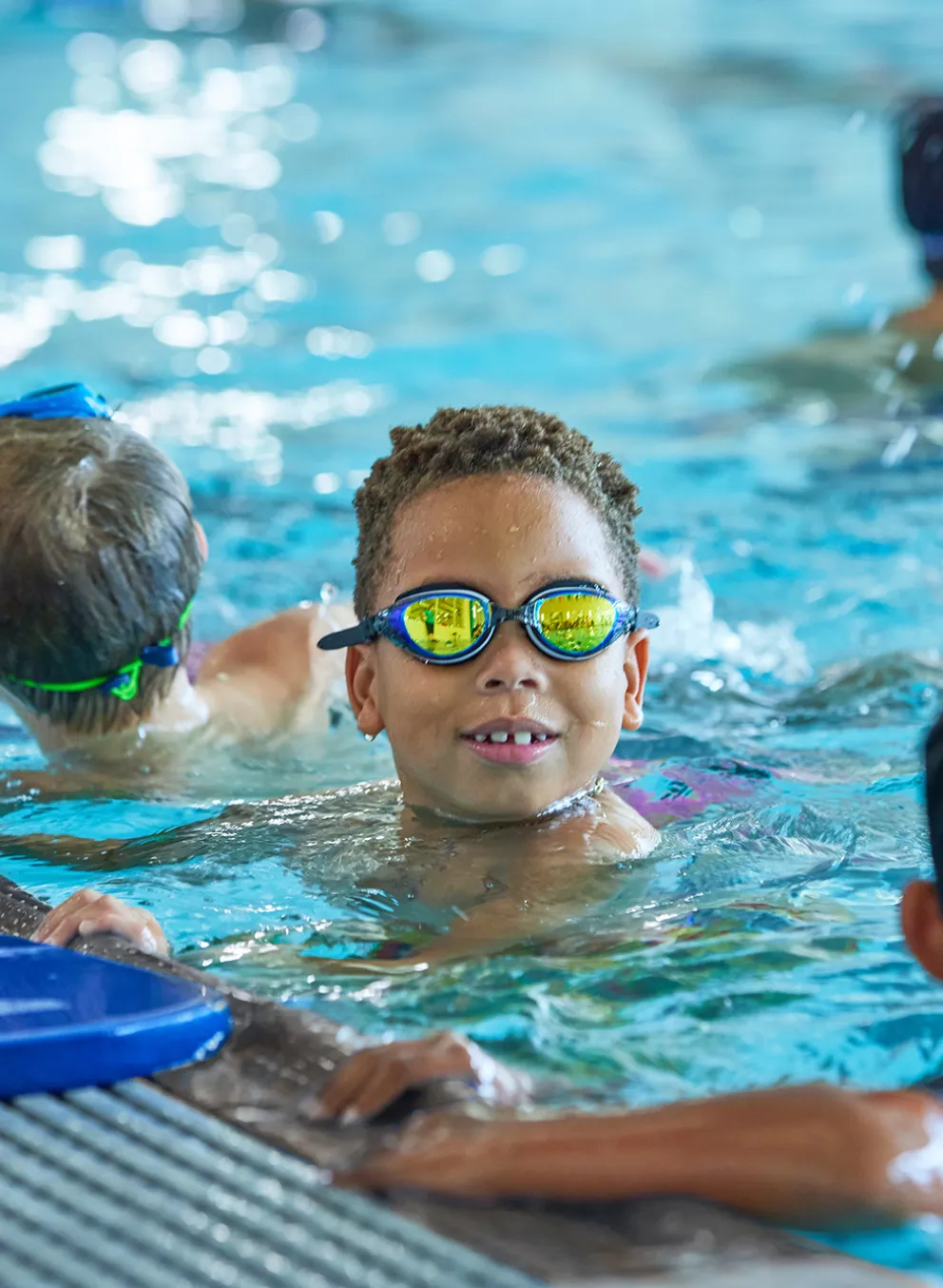 group of swimmers enjoy lessons