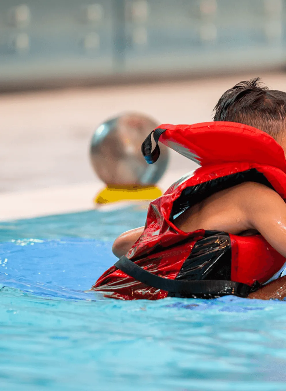 People playing in swimming pool