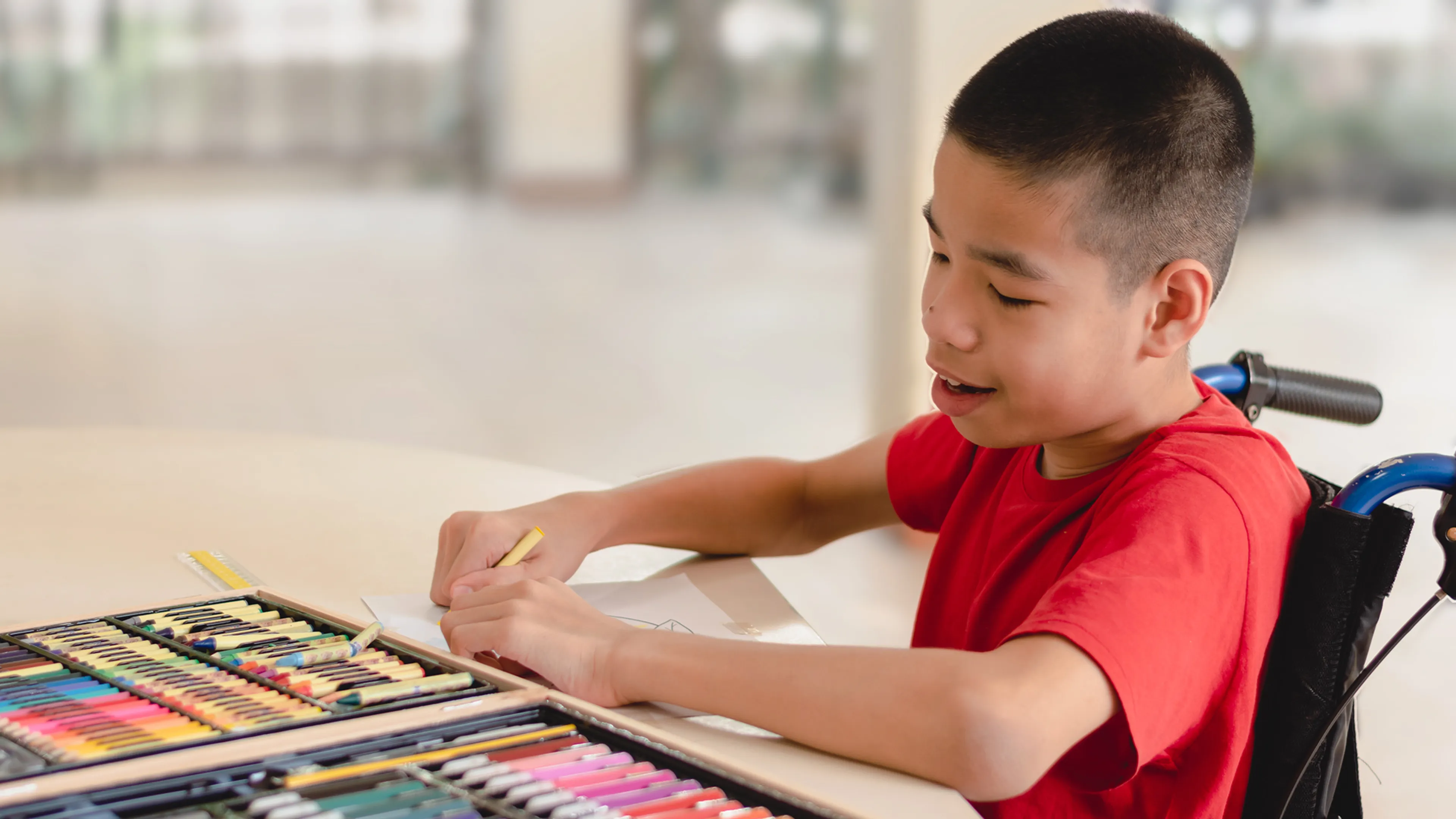Teen in Wheelchair Drawing