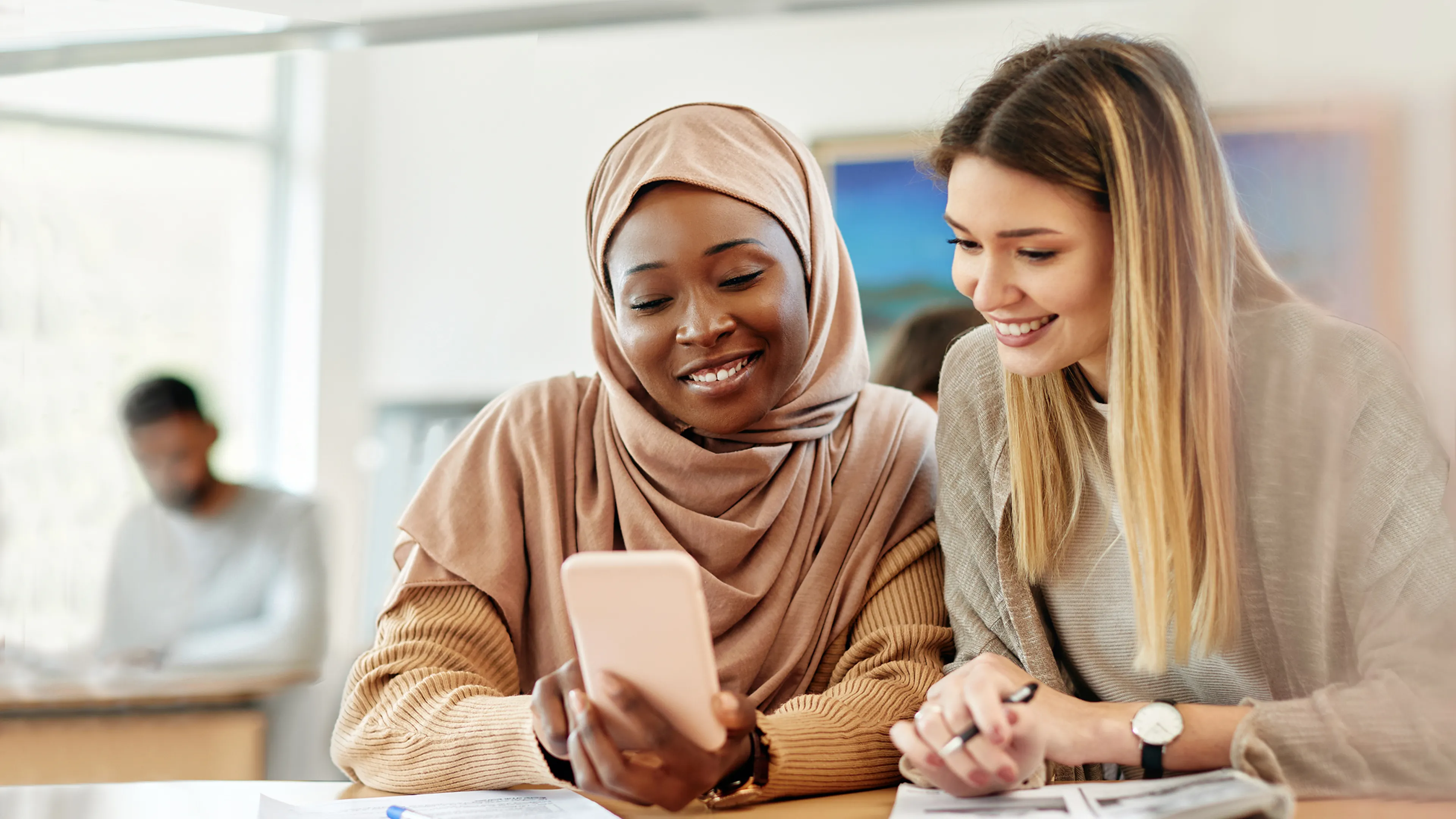 Two Women Connect in an ESL Class