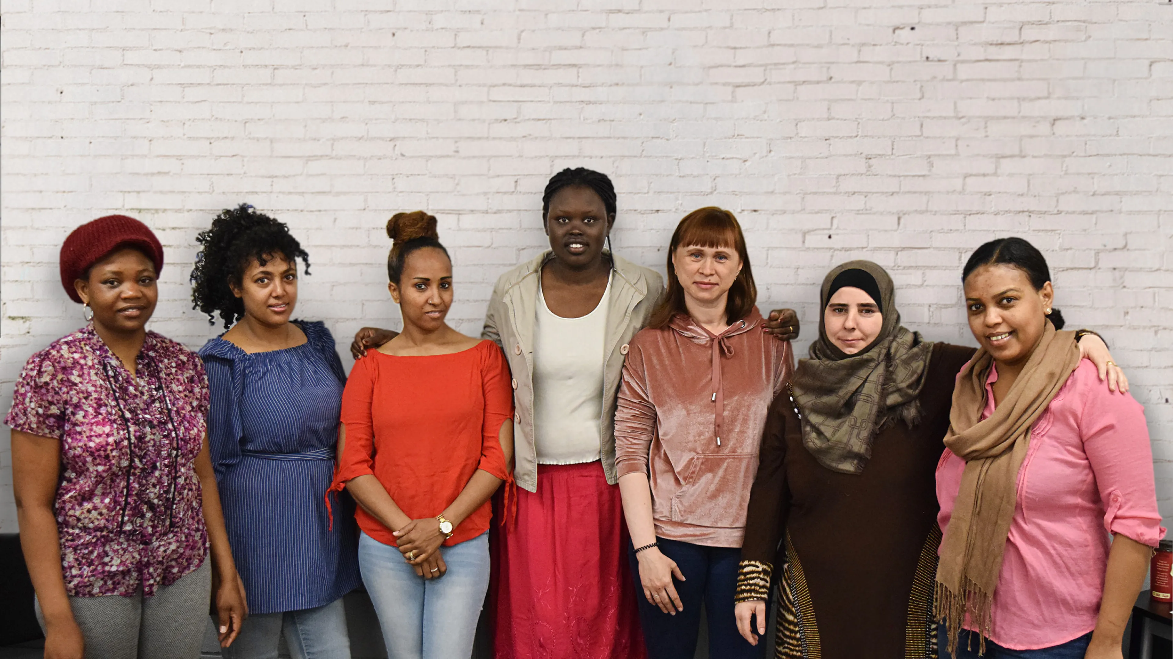 Group of Newcomer Women Standing Together