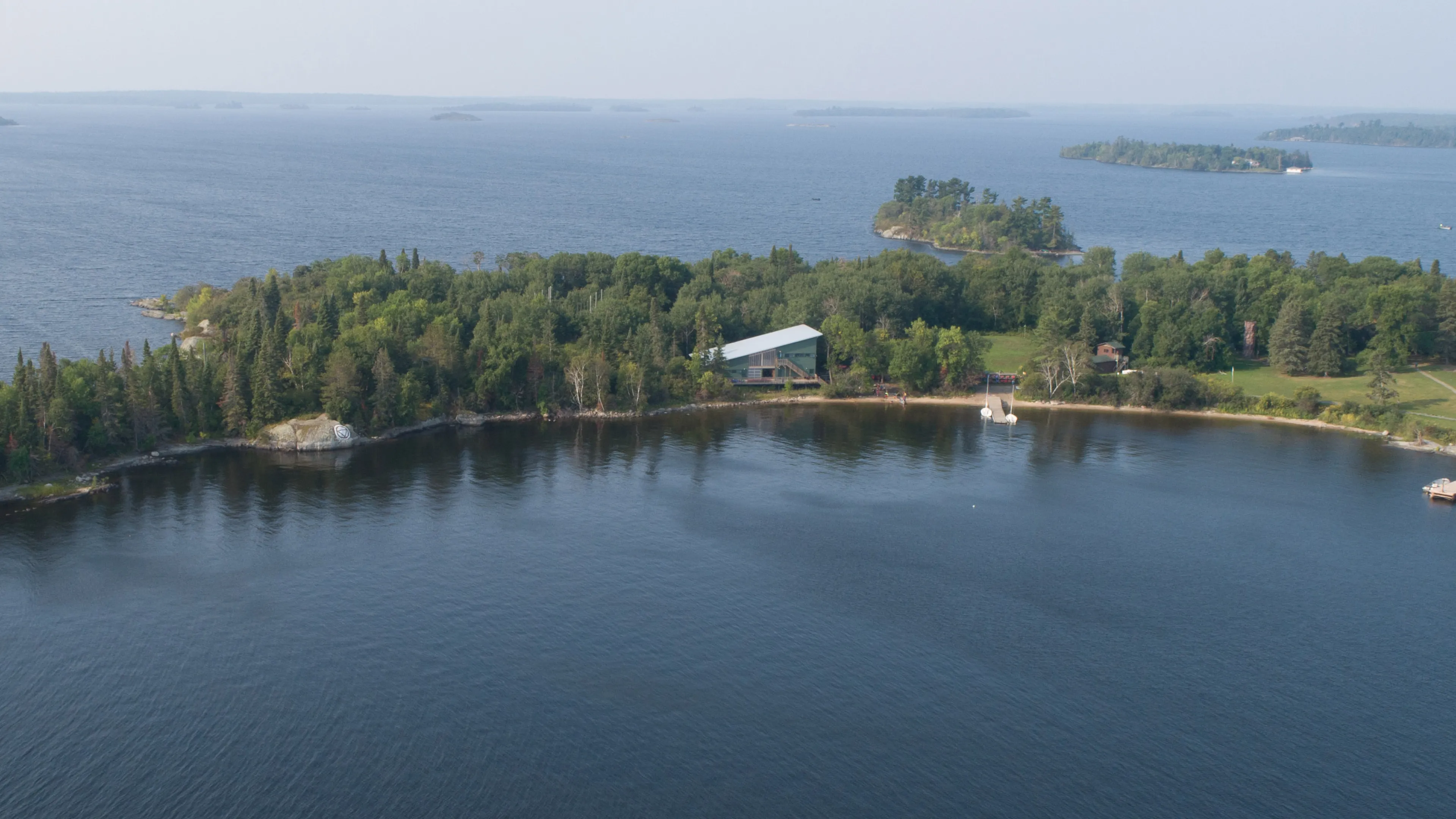 overhead view of the island