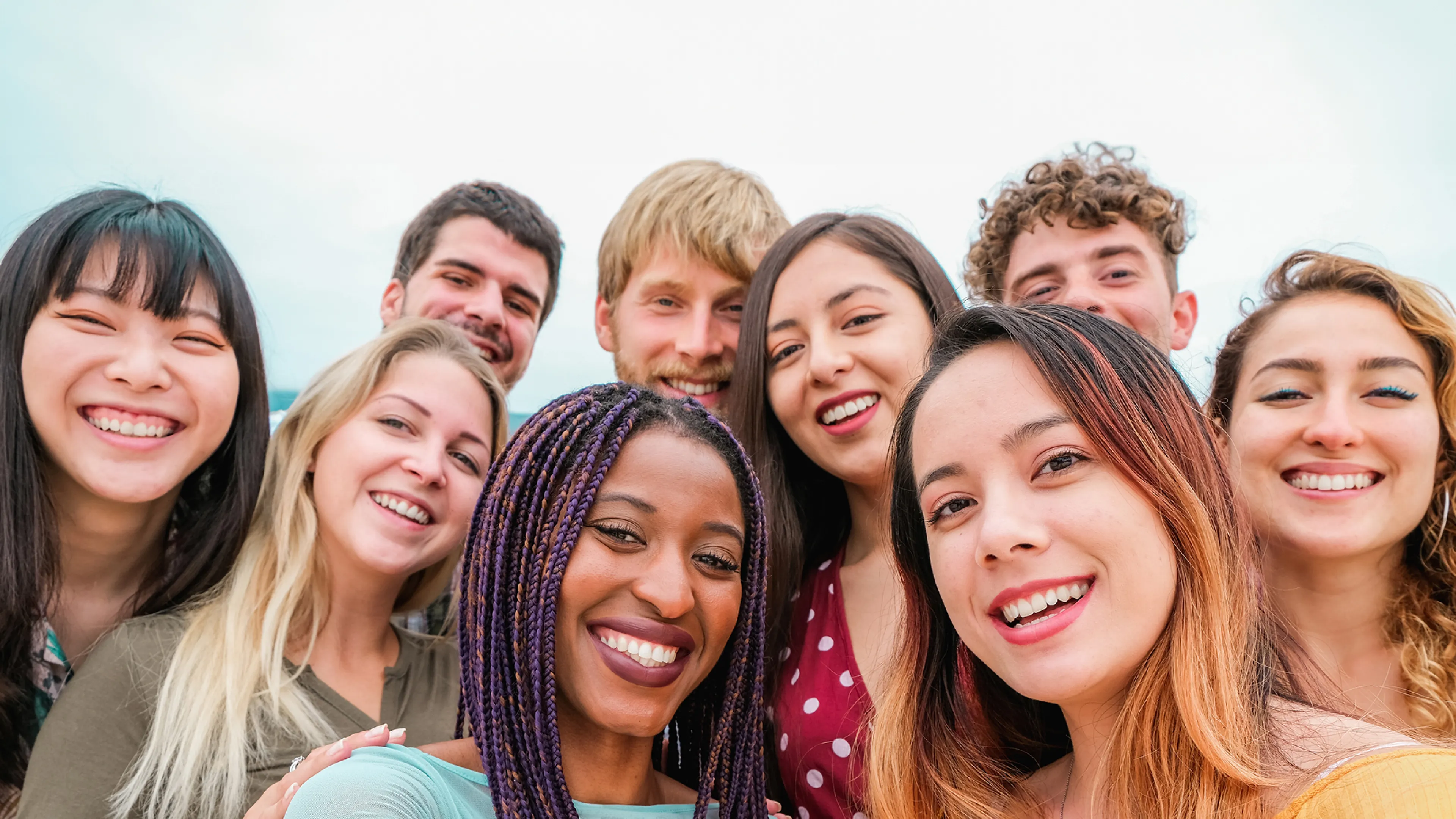 Group of youth taking a selfie