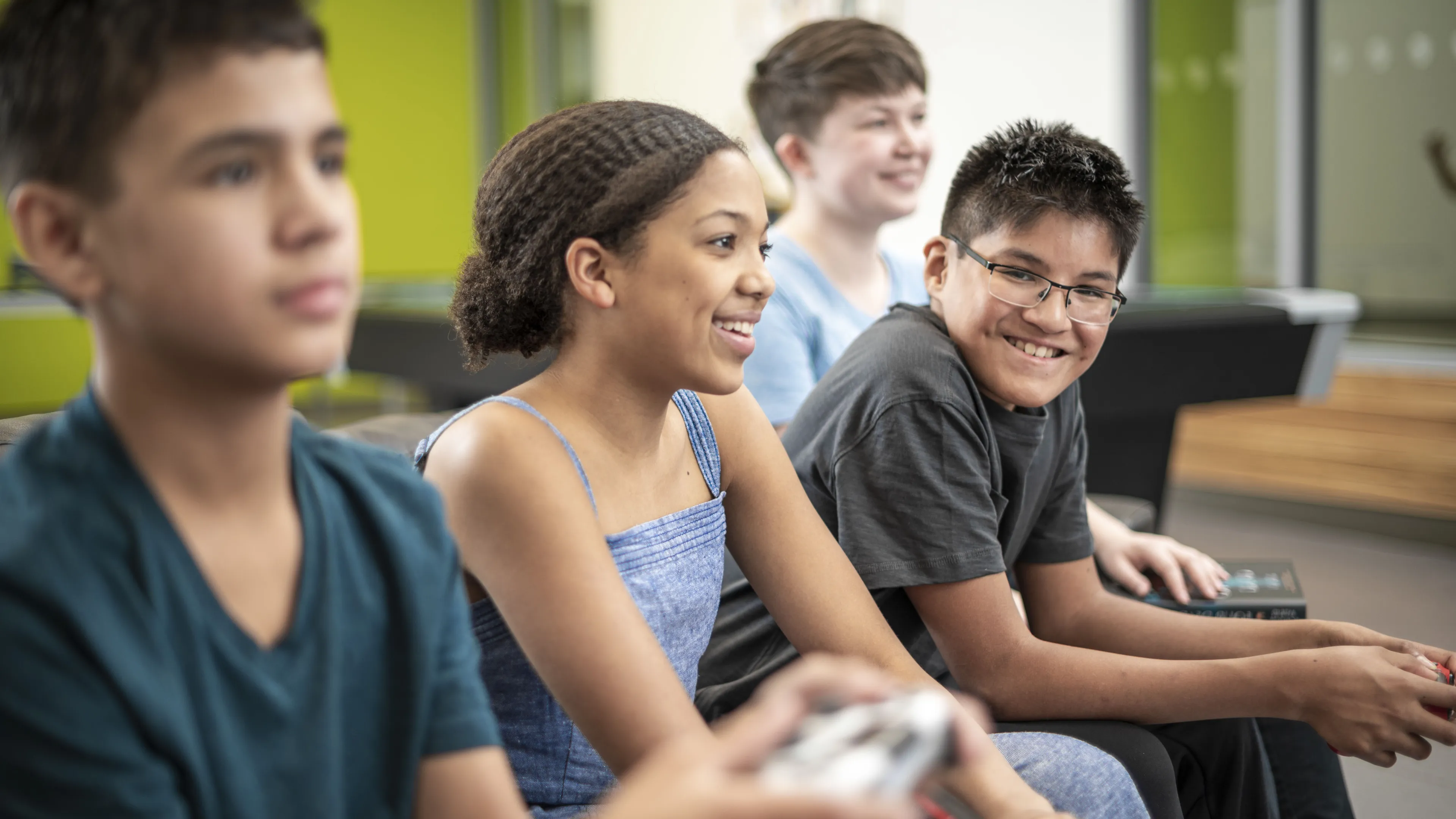 Group of diverse youth enjoying time together