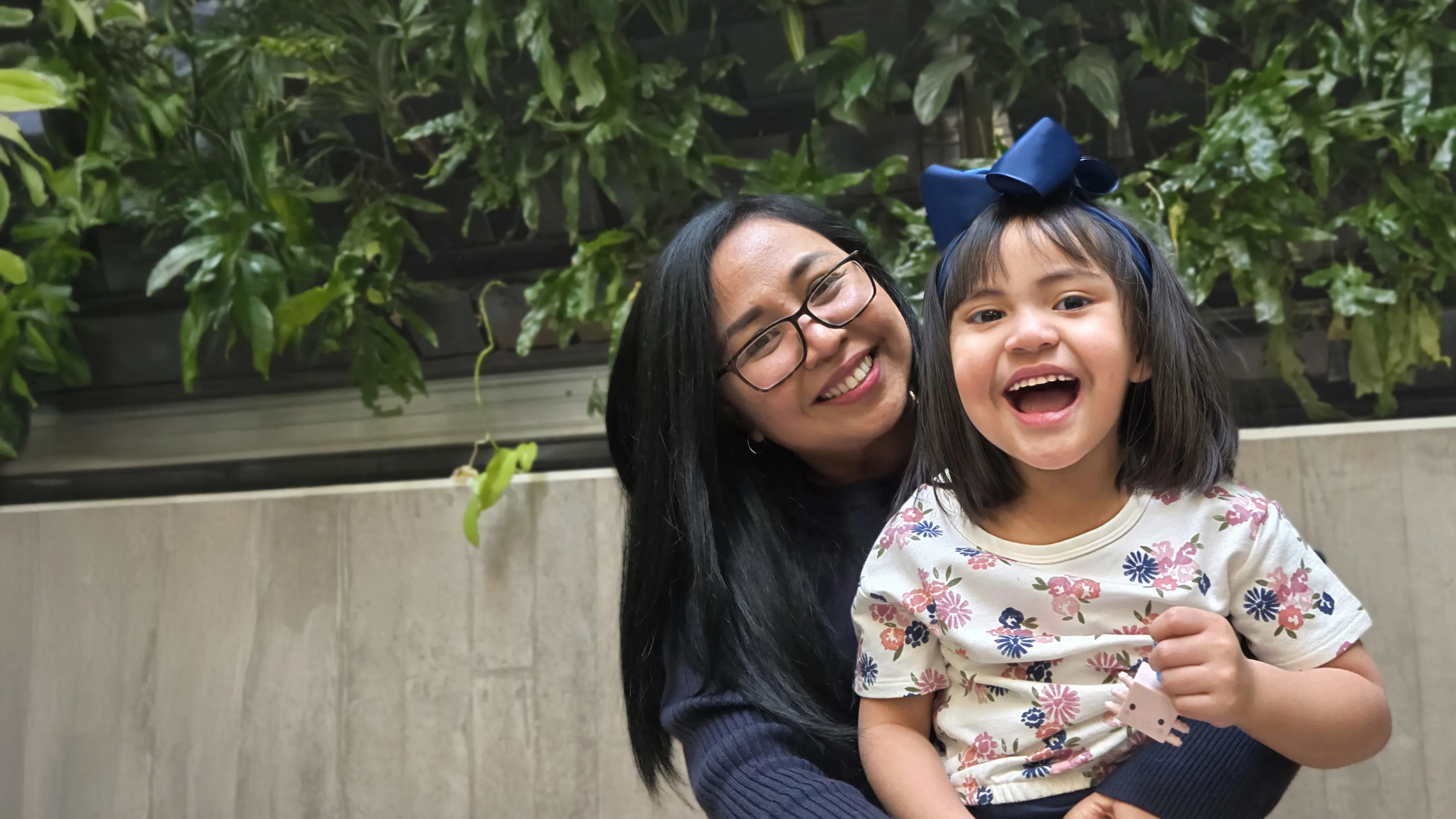Mother and daughter at the Downtown Y