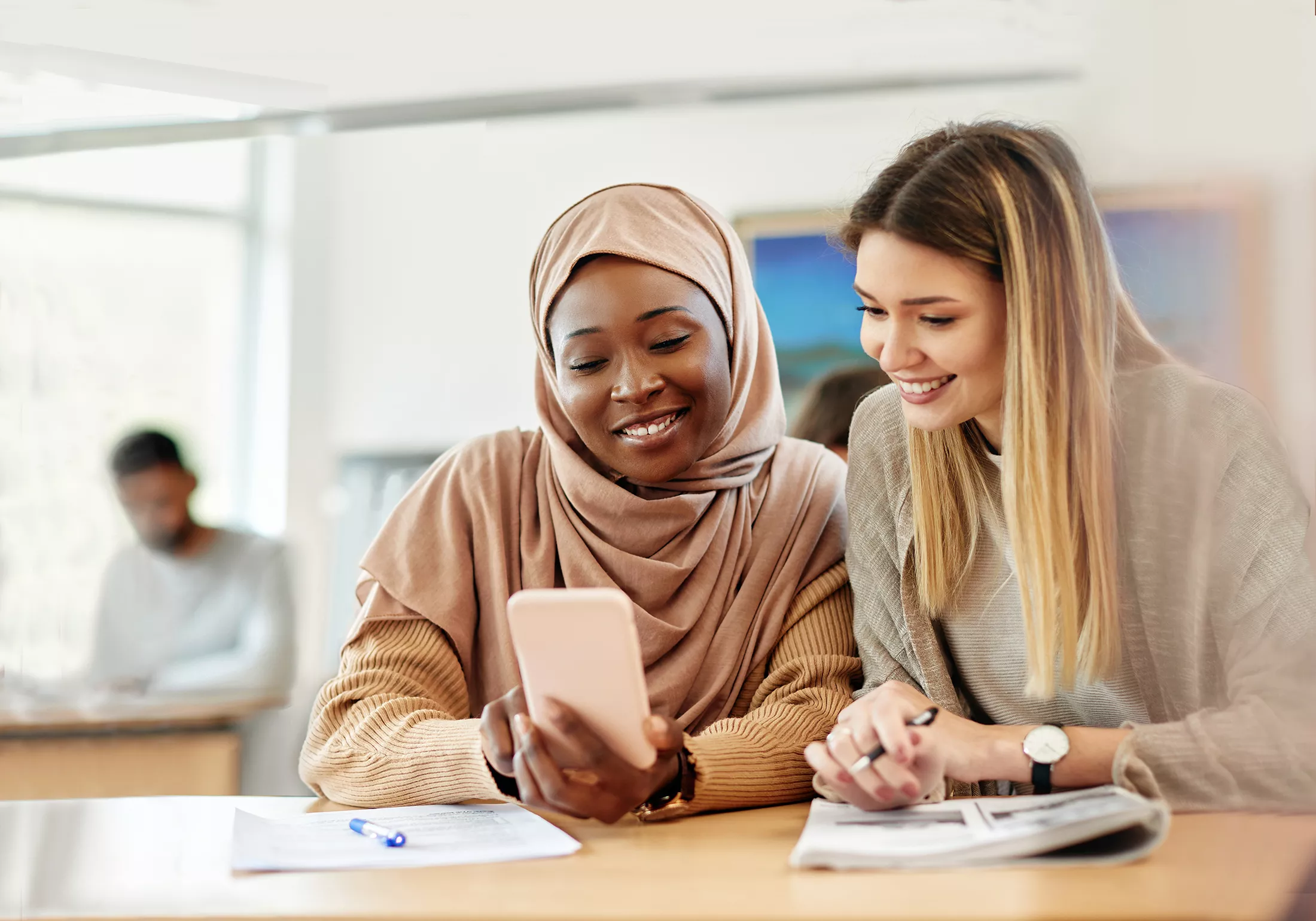 Two Women Connect in an ESL Class