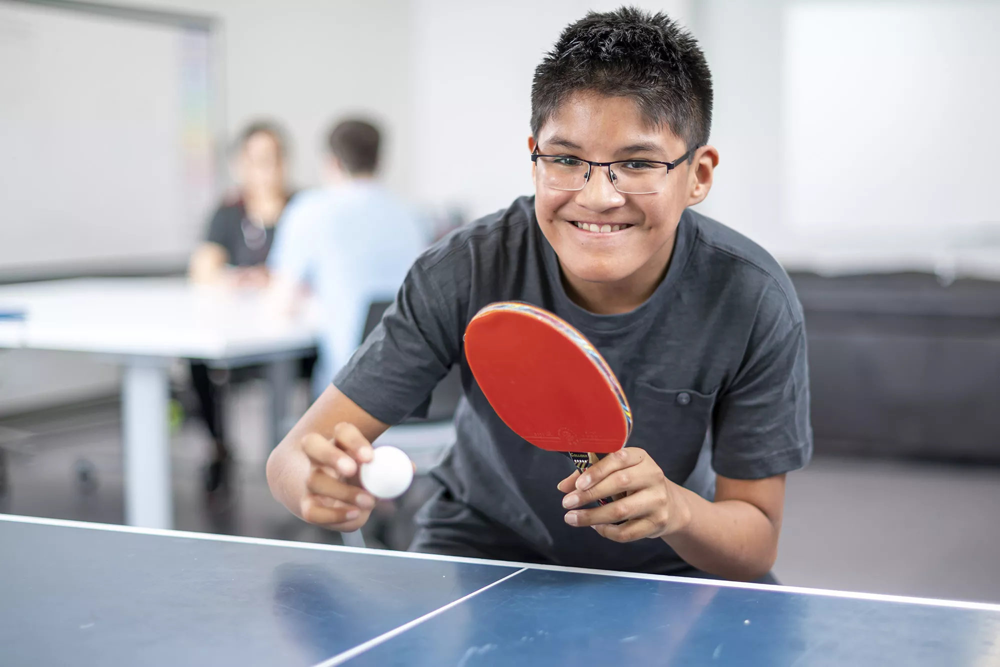 Boy Playing Ping Pong