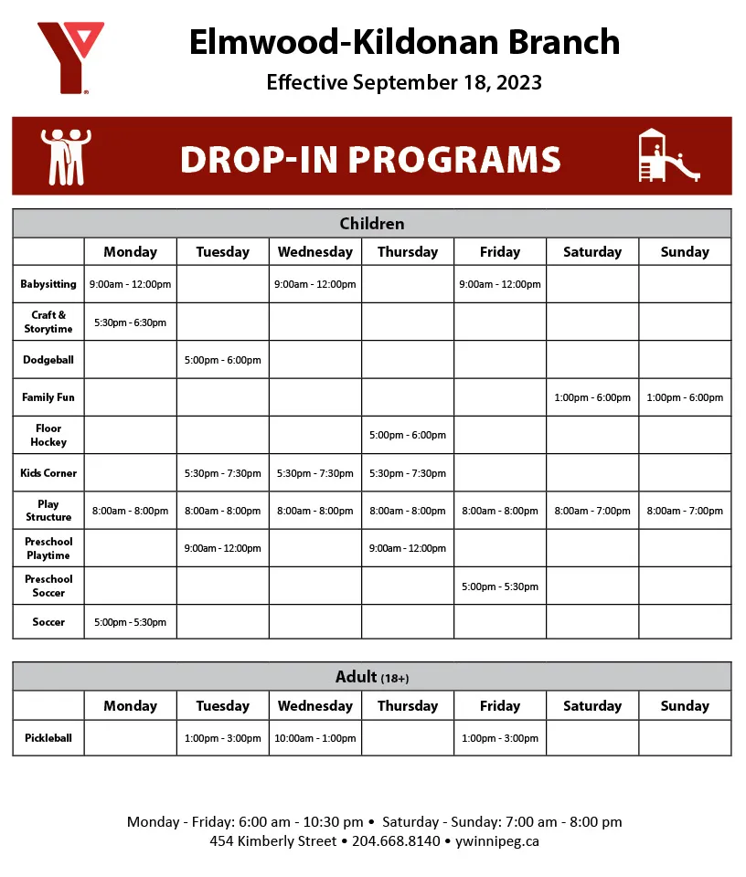 EK Drop-in Programs - September