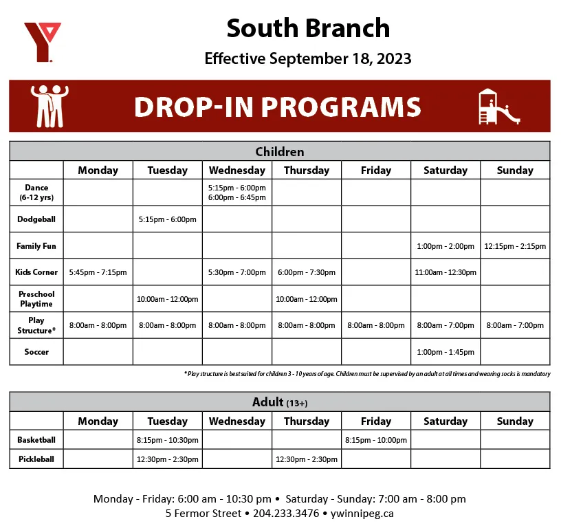 South Drop-in September
