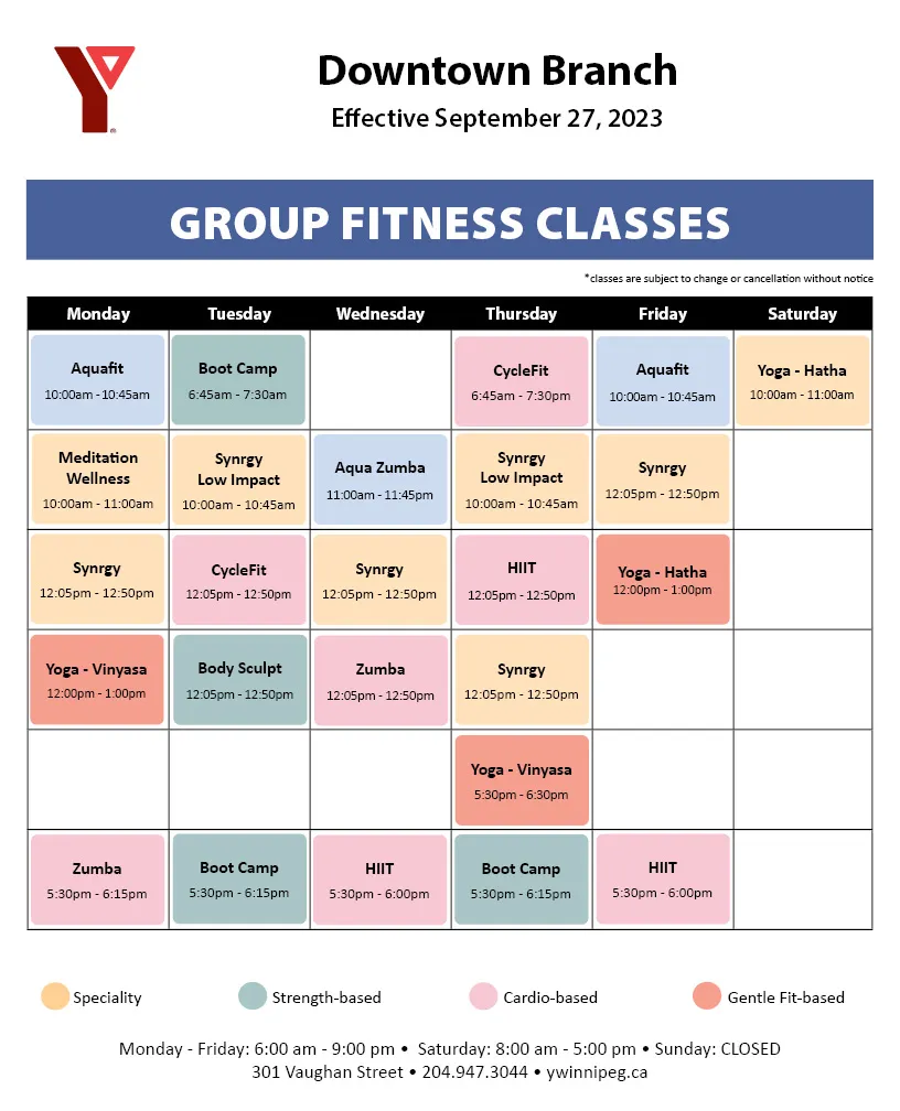 DT Fitness classes September Revised