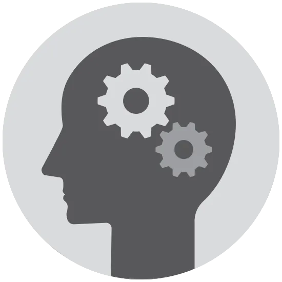 [Image] mental health icon showing gears inside a head
