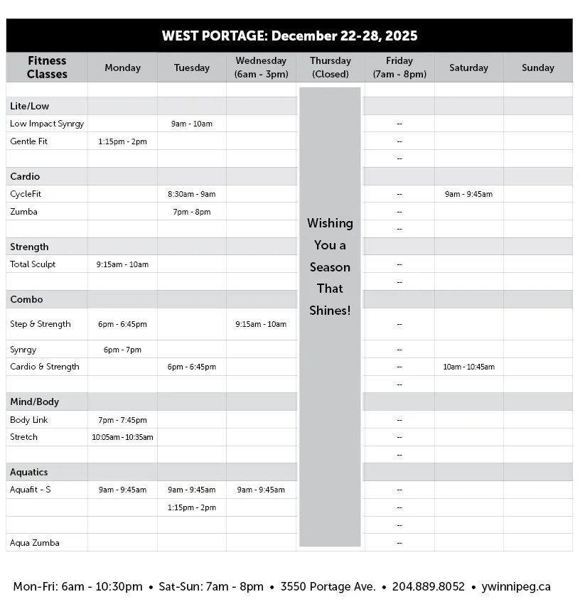 Dec 22 - 28 Class schedule WP v2