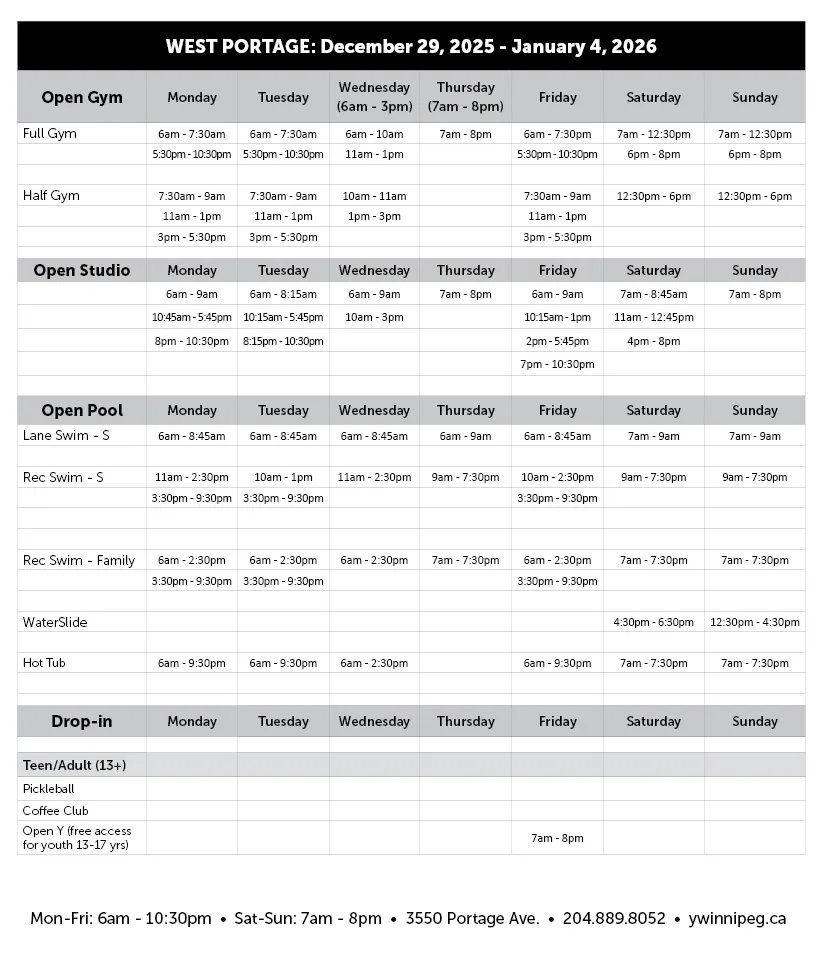 Dec 29 - Jan 4 Open Times Schedule WP v2