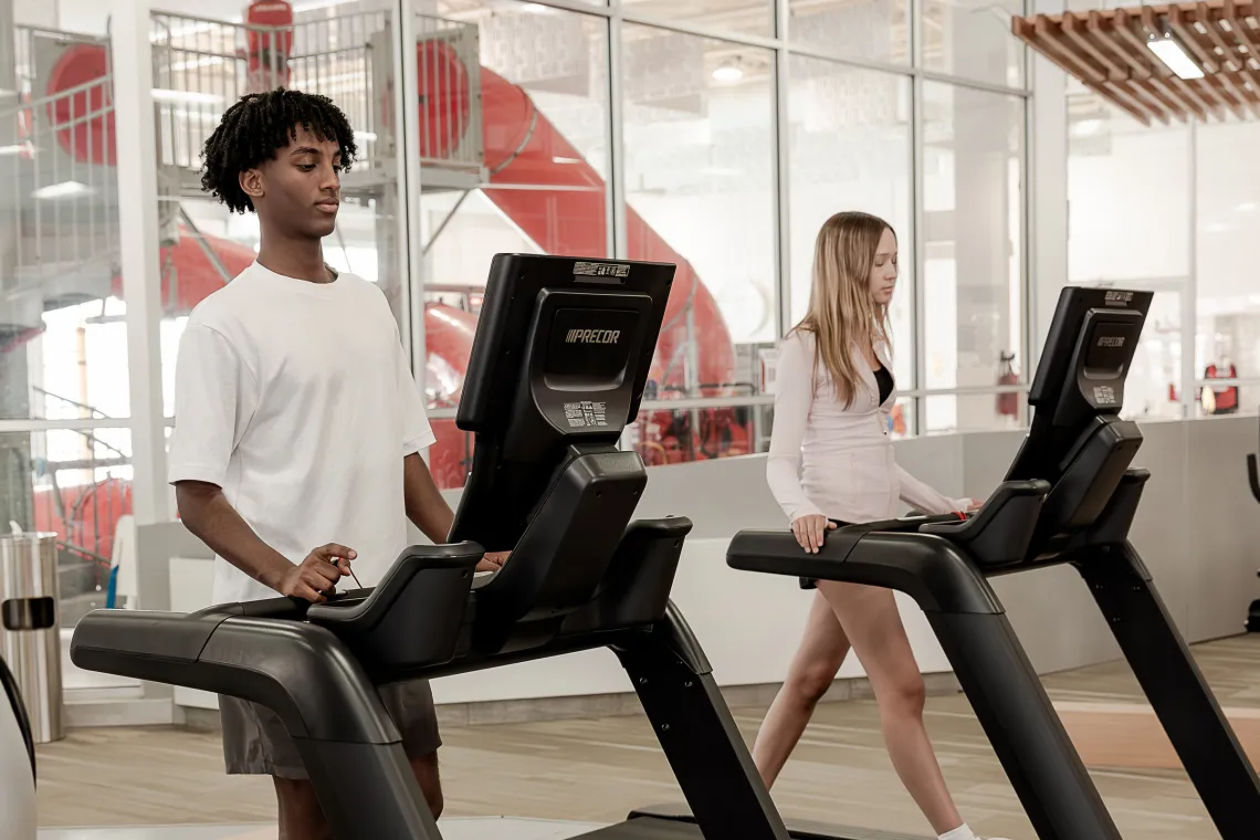 Youth using treadmills at West Portage Y