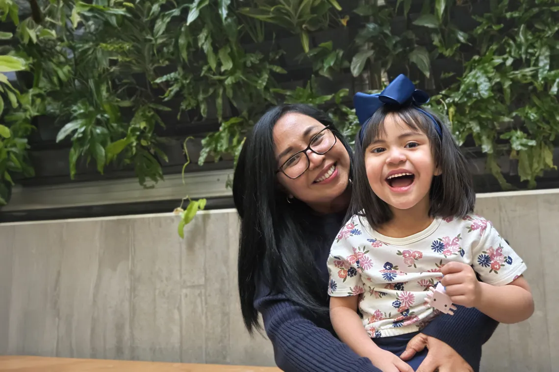 Mother and daughter at the Downtown Y