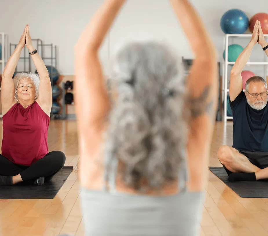 Women doing yoga