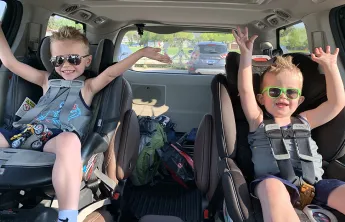 Alisa's kids singing "YMCA" in the car