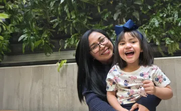 Mother and daughter at the Downtown Y