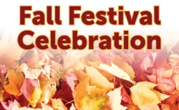 fall leaves with text Fall Festival Celebration